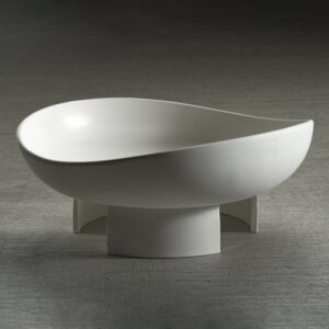 Asymmetrical Pedestal Ceramic Bowl